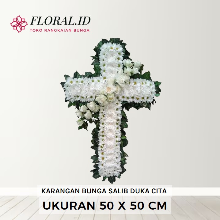 karangan bunga duka cita salib 101