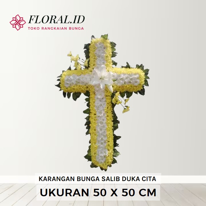 karangan bunga duka cita salib 102