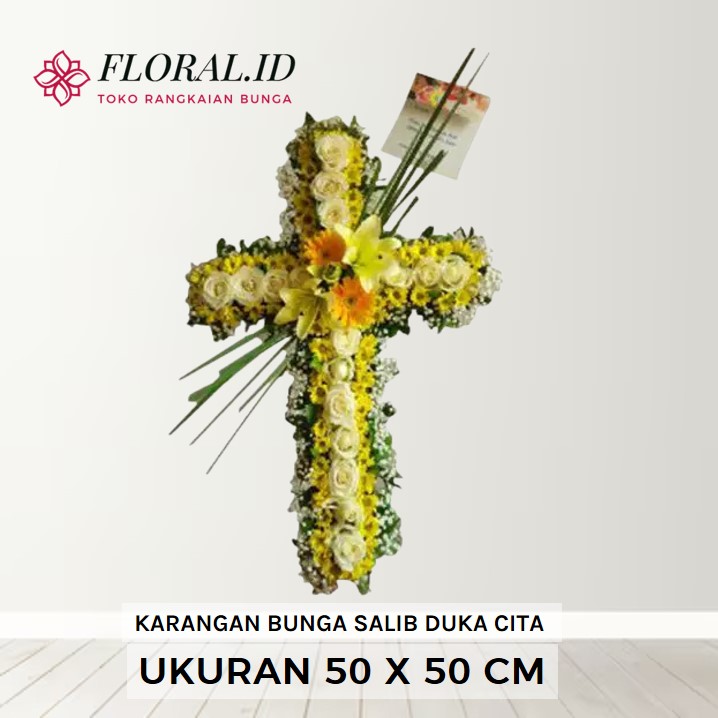 karangan bunga duka cita salib 103