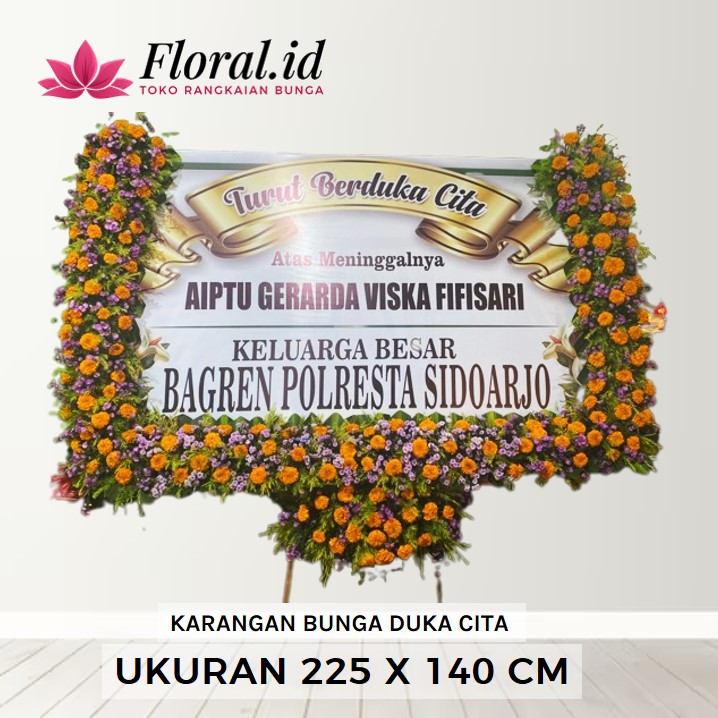 karangan bunga duka cita uk 225 x 140 cm 1jt