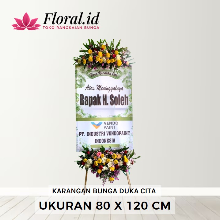 karangan bunga duka cita uk 80 x 120 cm