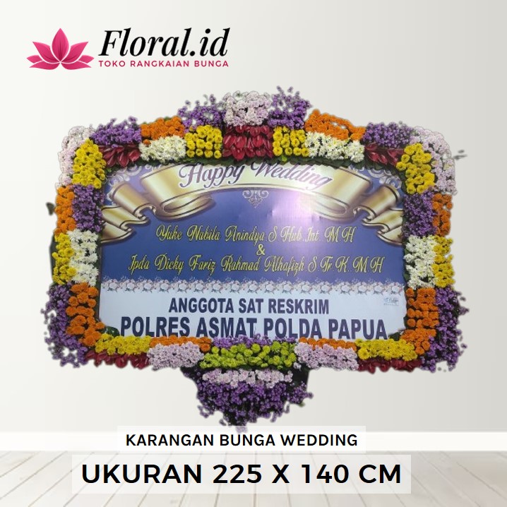 karangan bunga wedding uk 225 x 140 cm 1,75jt