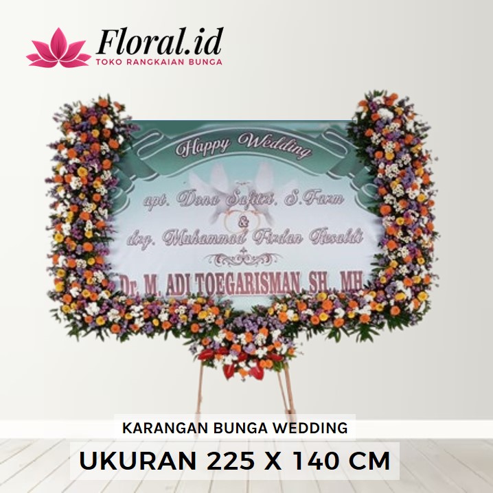 karangan bunga wedding uk 225 x 140 cm 1jt