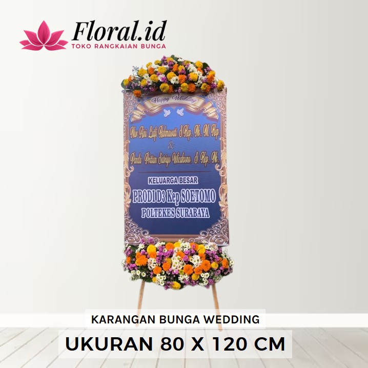 karangan bunga wedding uk 80 x 120 cm 400rb
