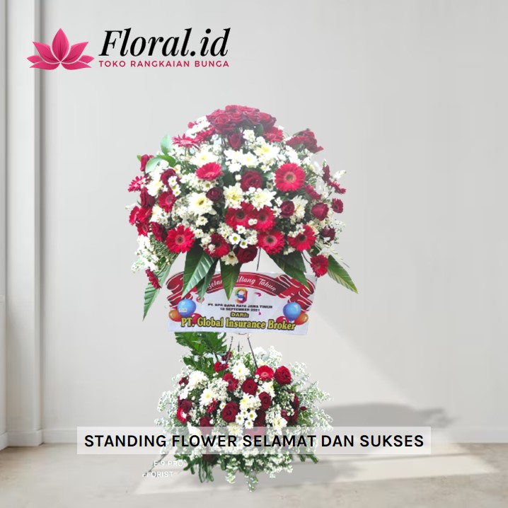 standing flower selamat dan sukses large
